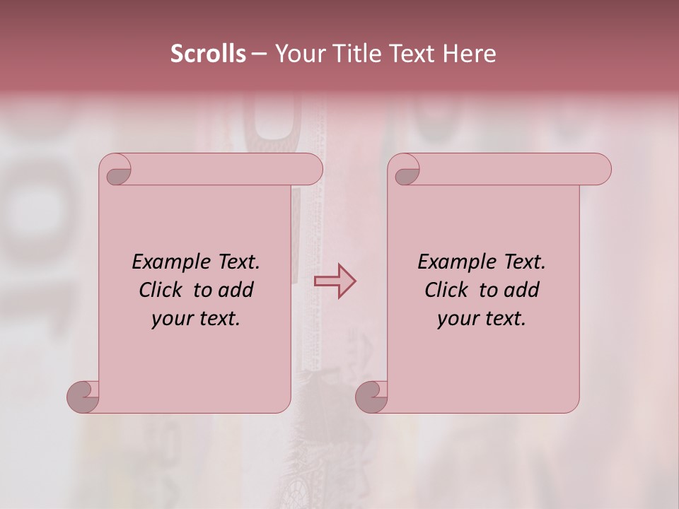 A Number Of Different Bank Notes On A Table PowerPoint Template