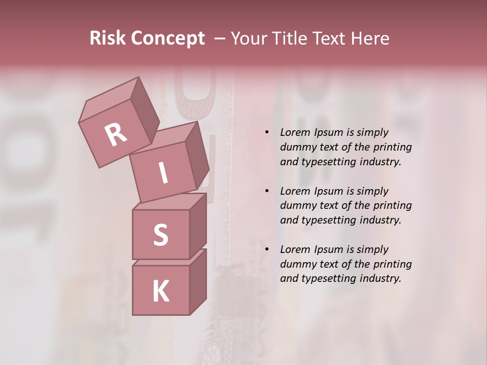 A Number Of Different Bank Notes On A Table PowerPoint Template