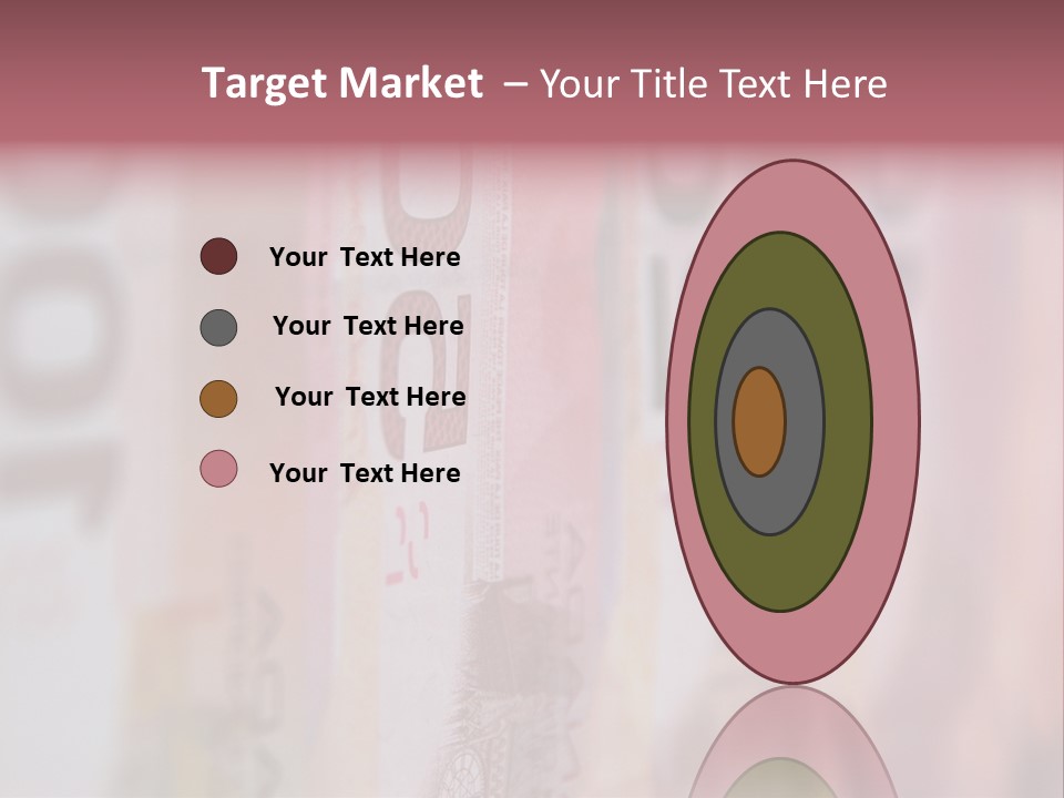 A Number Of Different Bank Notes On A Table PowerPoint Template
