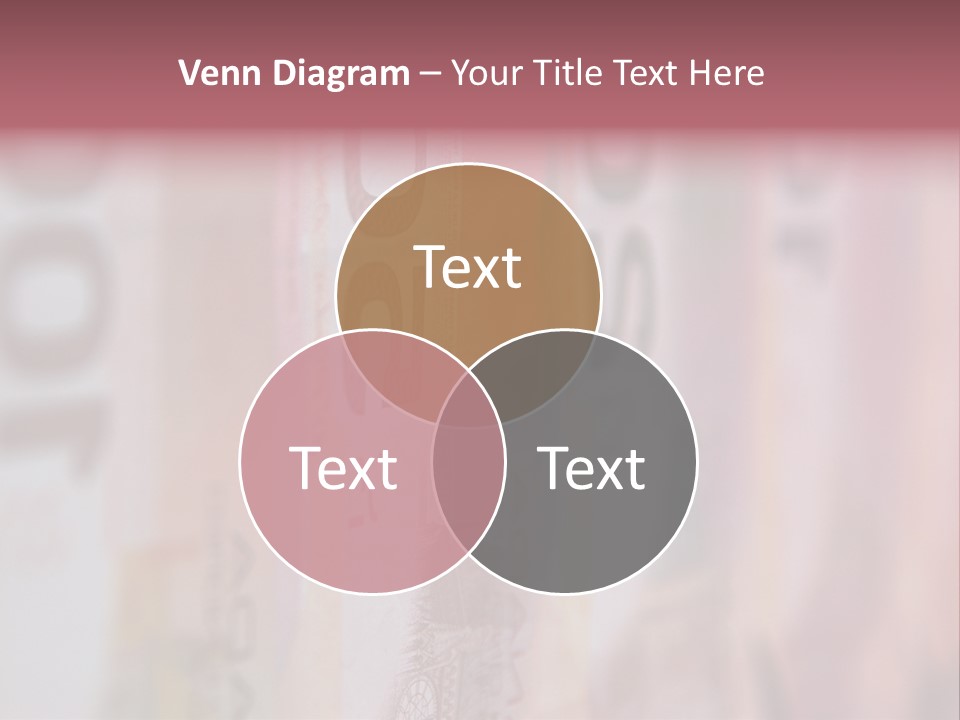 A Number Of Different Bank Notes On A Table PowerPoint Template