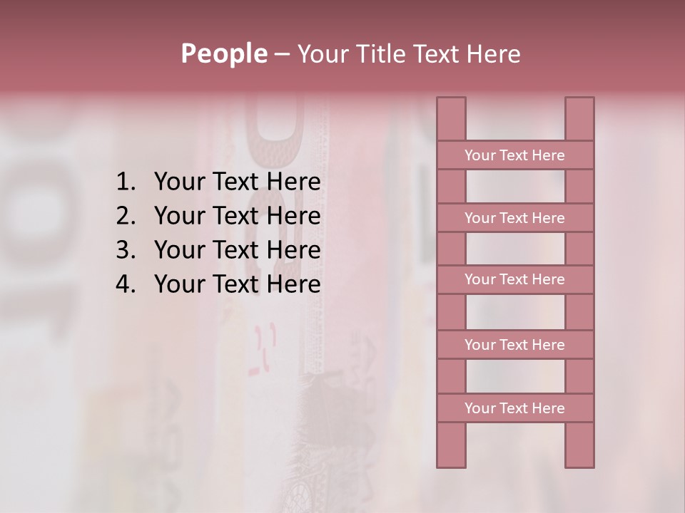 A Number Of Different Bank Notes On A Table PowerPoint Template