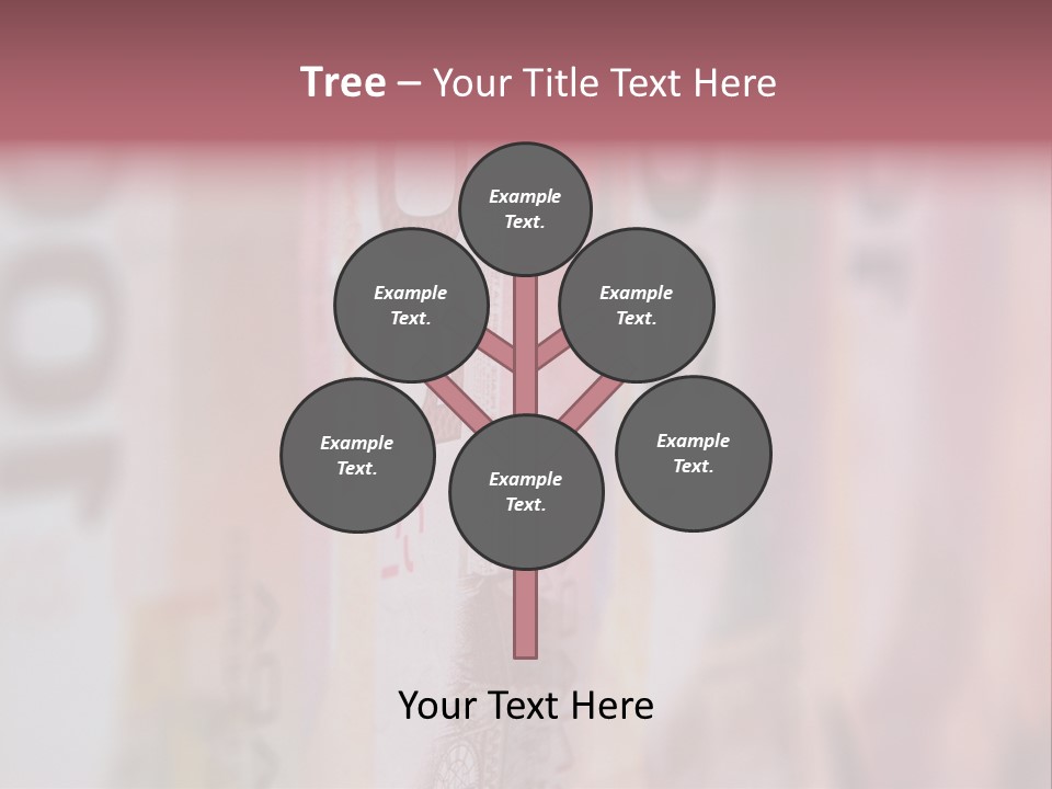 A Number Of Different Bank Notes On A Table PowerPoint Template
