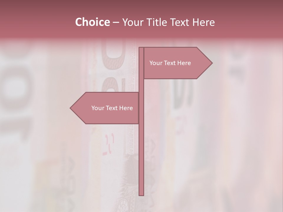 A Number Of Different Bank Notes On A Table PowerPoint Template