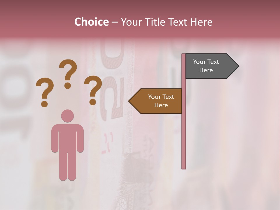 A Number Of Different Bank Notes On A Table PowerPoint Template