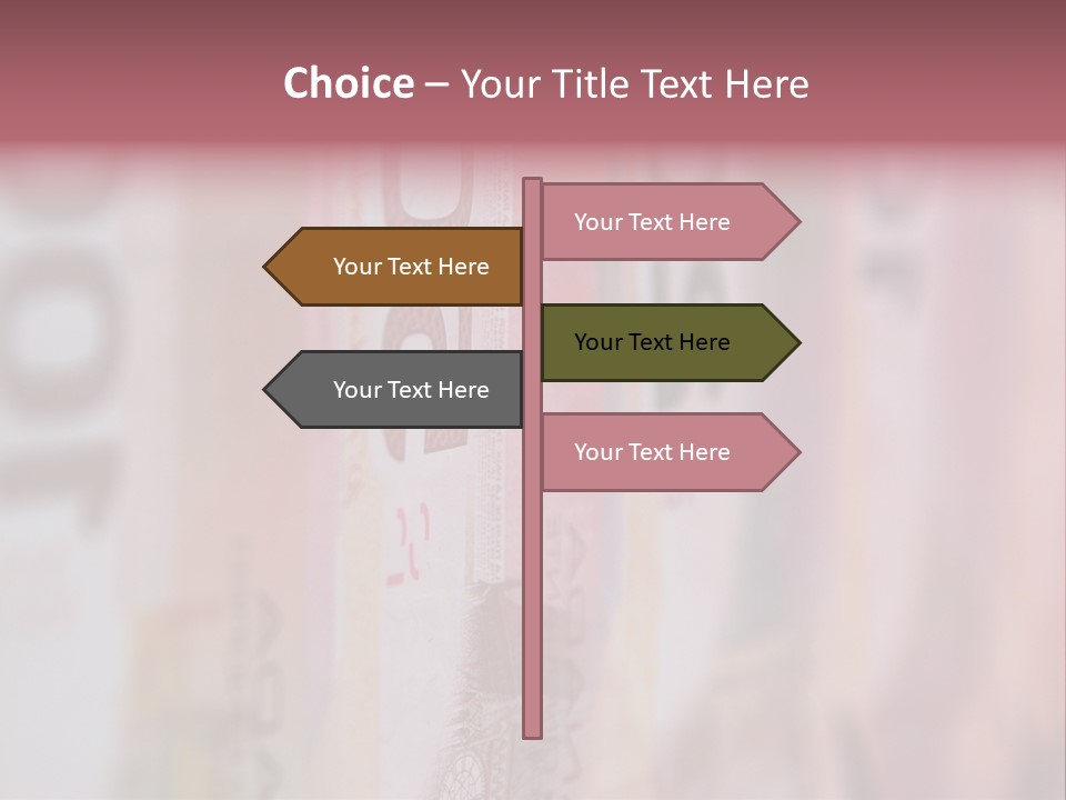 A Number Of Different Bank Notes On A Table PowerPoint Template