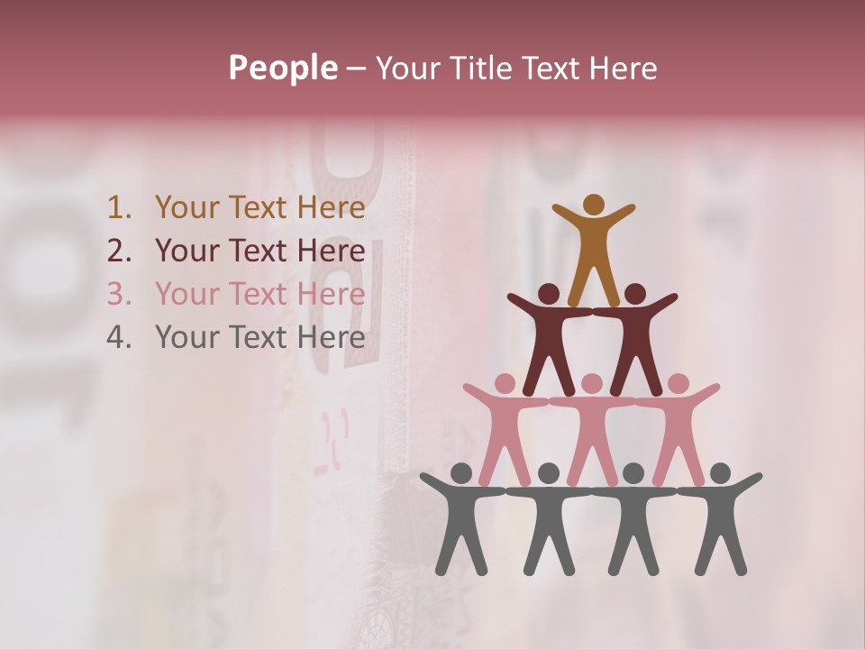 A Number Of Different Bank Notes On A Table PowerPoint Template