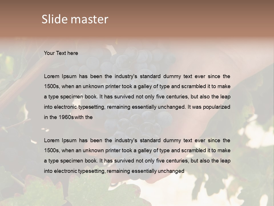Blue Vintner Hanging PowerPoint Template