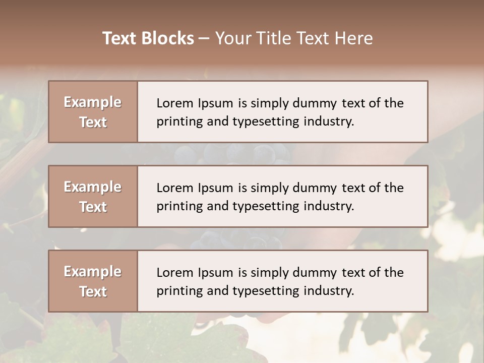 Blue Vintner Hanging PowerPoint Template