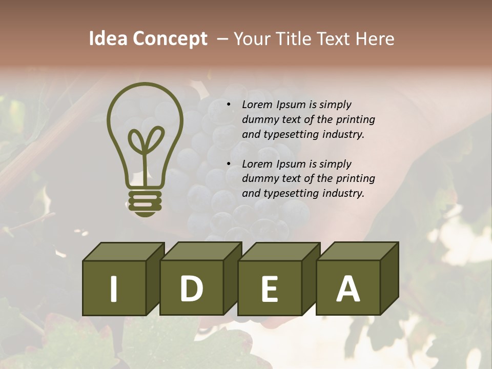 Blue Vintner Hanging PowerPoint Template