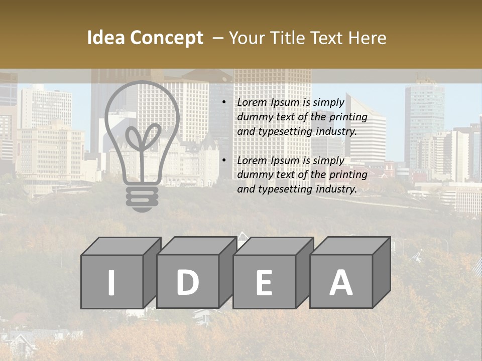 Autumn Buildings Fall PowerPoint Template