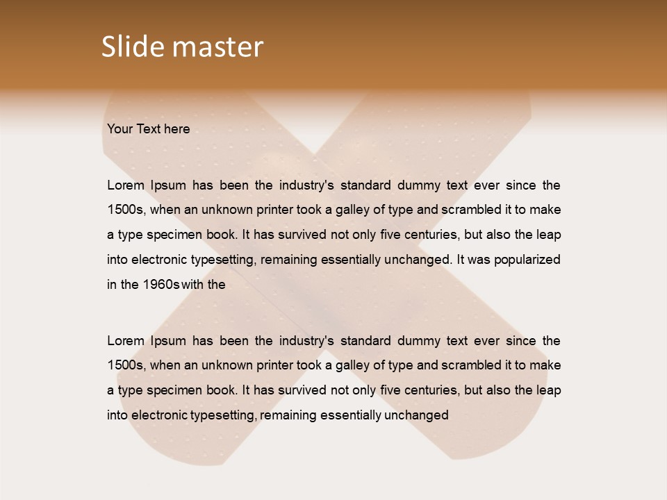 Injury Plaster Inside PowerPoint Template