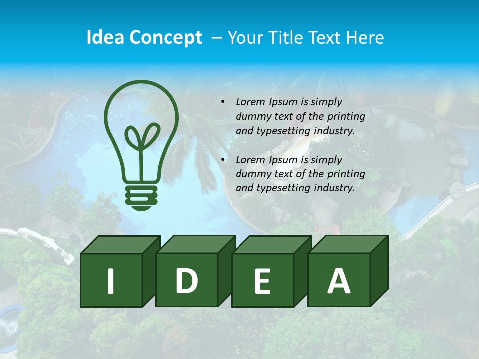 Coconut Top Palm PowerPoint Template