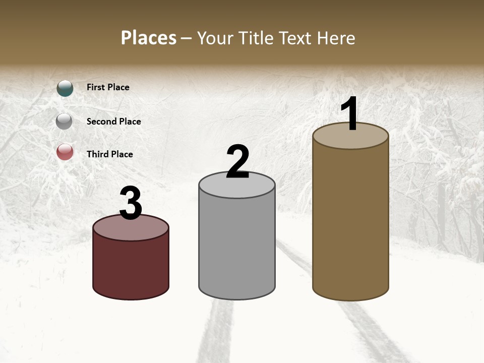 Nature Snowy Track PowerPoint Template