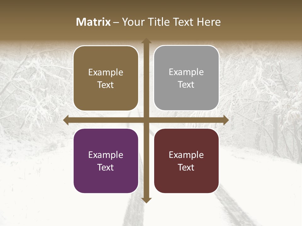 Nature Snowy Track PowerPoint Template