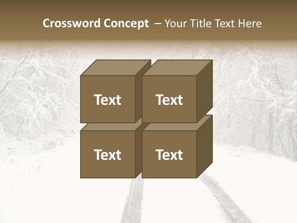 Nature Snowy Track PowerPoint Template