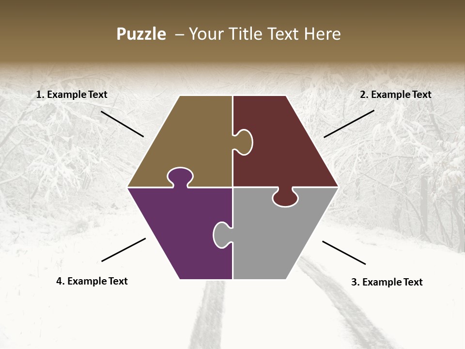 Nature Snowy Track PowerPoint Template