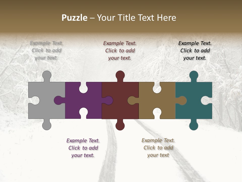 Nature Snowy Track PowerPoint Template