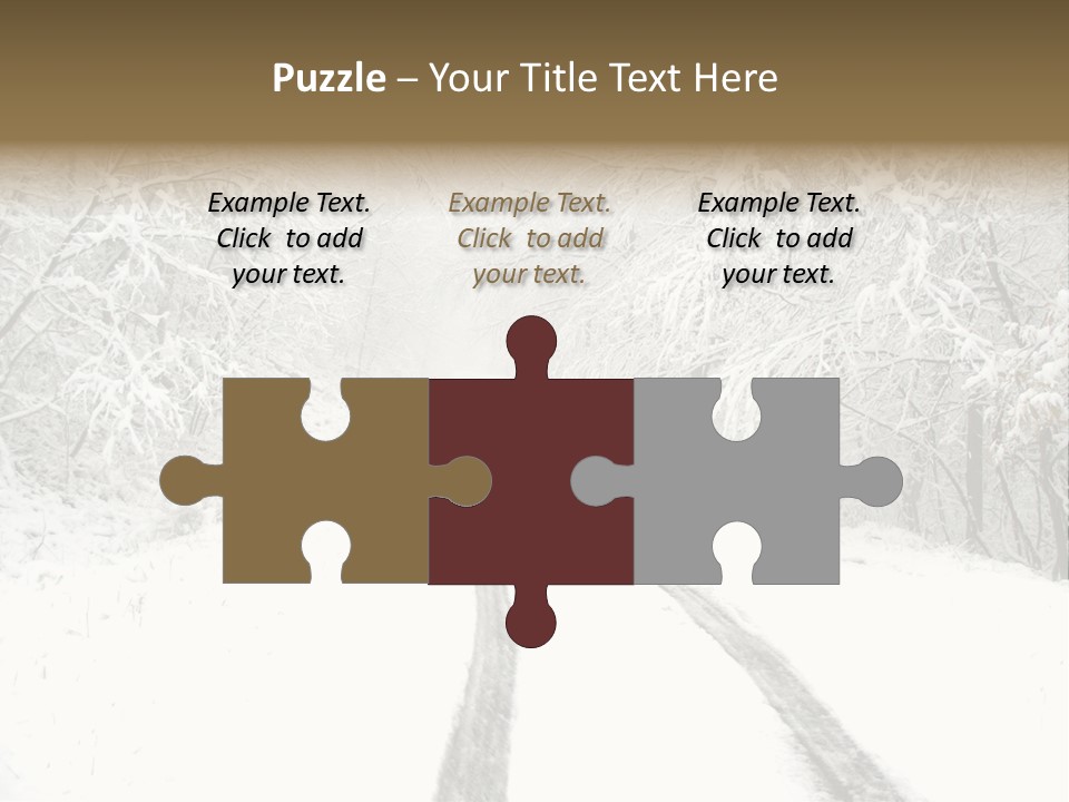 Nature Snowy Track PowerPoint Template