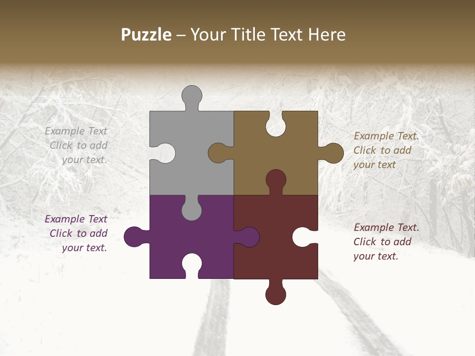 Nature Snowy Track PowerPoint Template