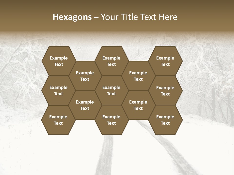 Nature Snowy Track PowerPoint Template