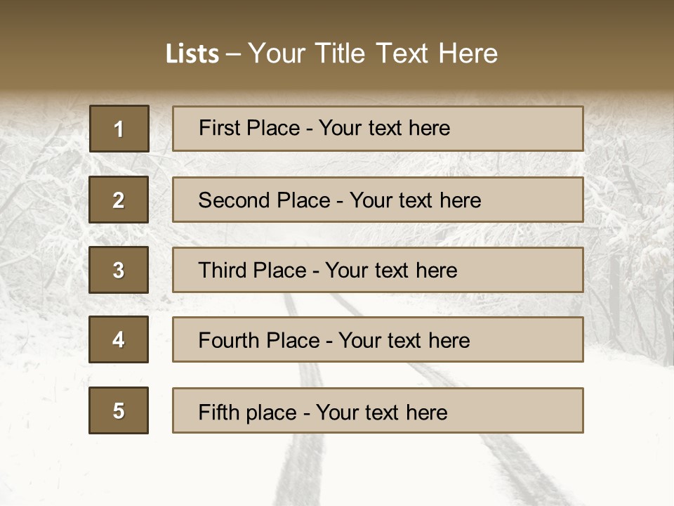 Nature Snowy Track PowerPoint Template