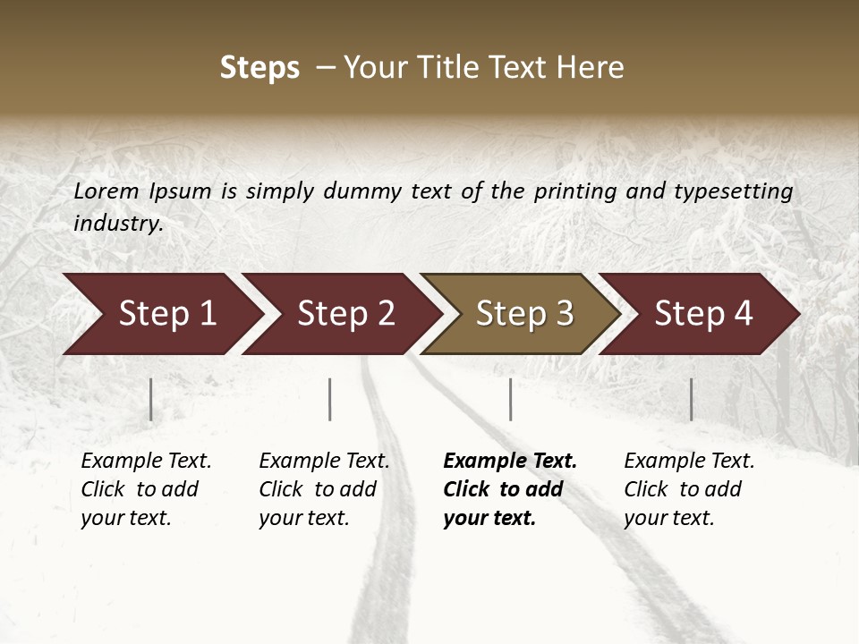 Nature Snowy Track PowerPoint Template