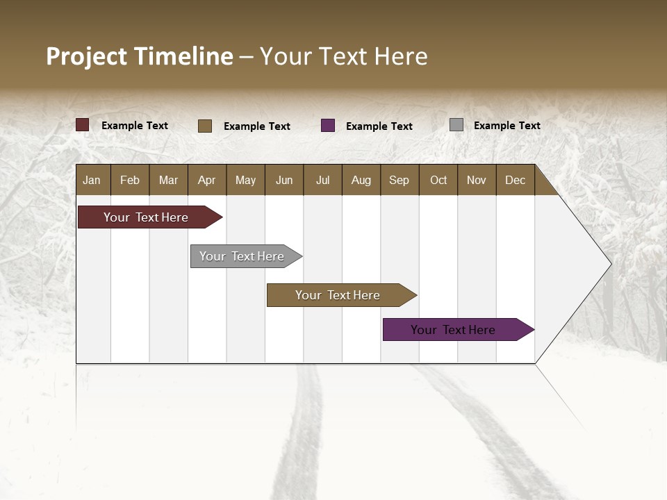 Nature Snowy Track PowerPoint Template