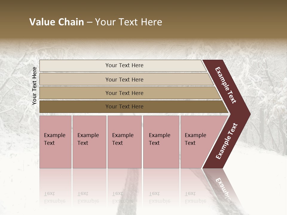 Nature Snowy Track PowerPoint Template
