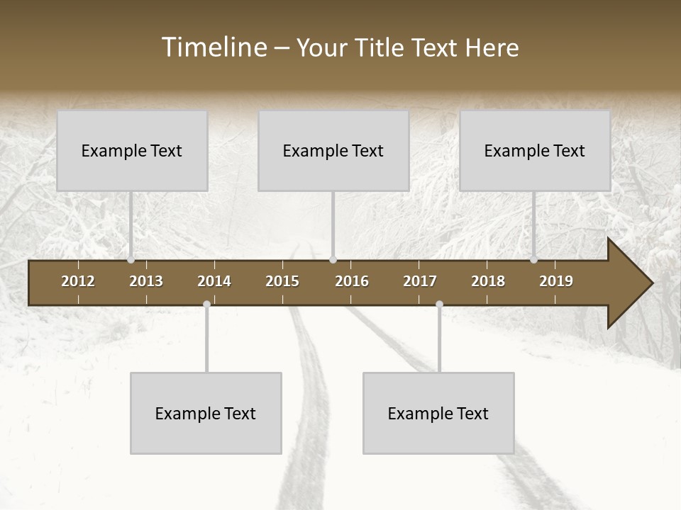 Nature Snowy Track PowerPoint Template