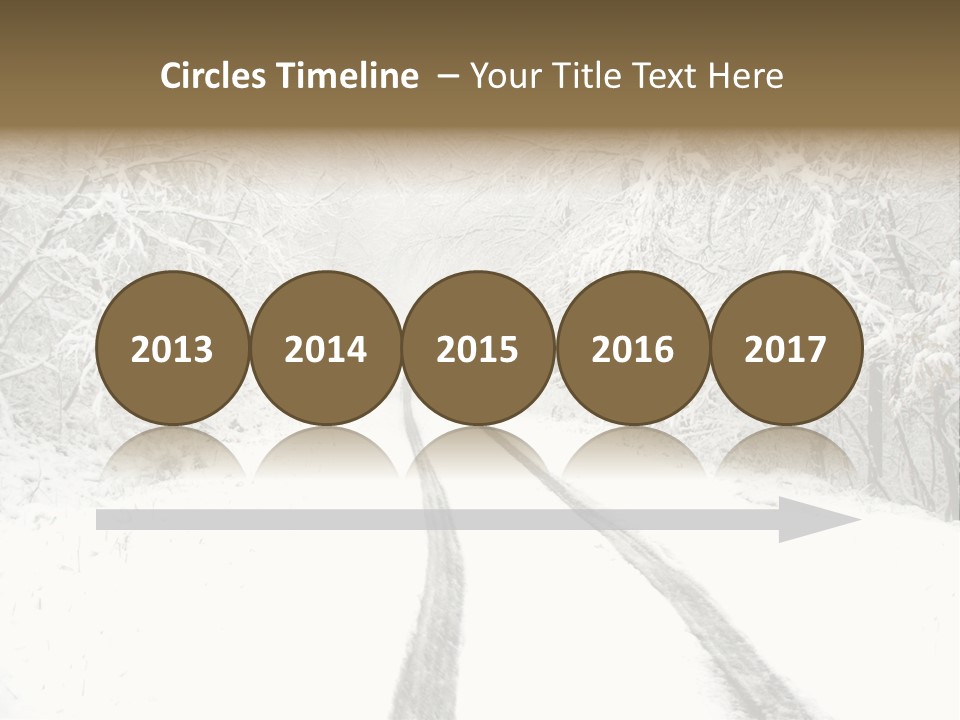 Nature Snowy Track PowerPoint Template