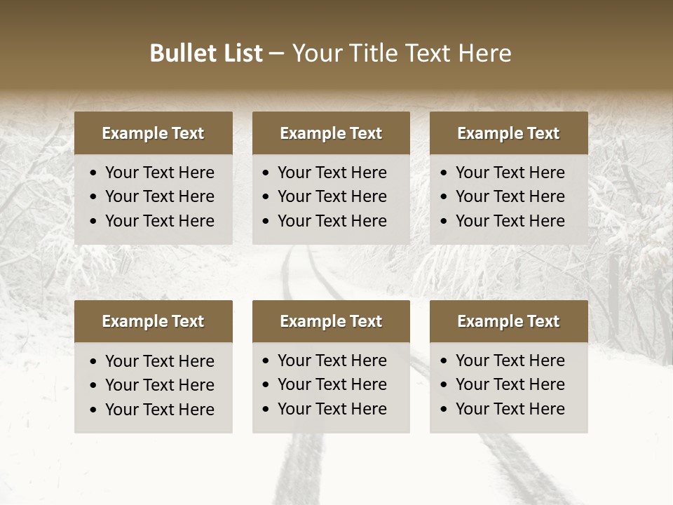 Nature Snowy Track PowerPoint Template