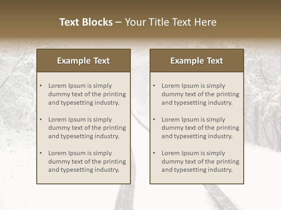 Nature Snowy Track PowerPoint Template