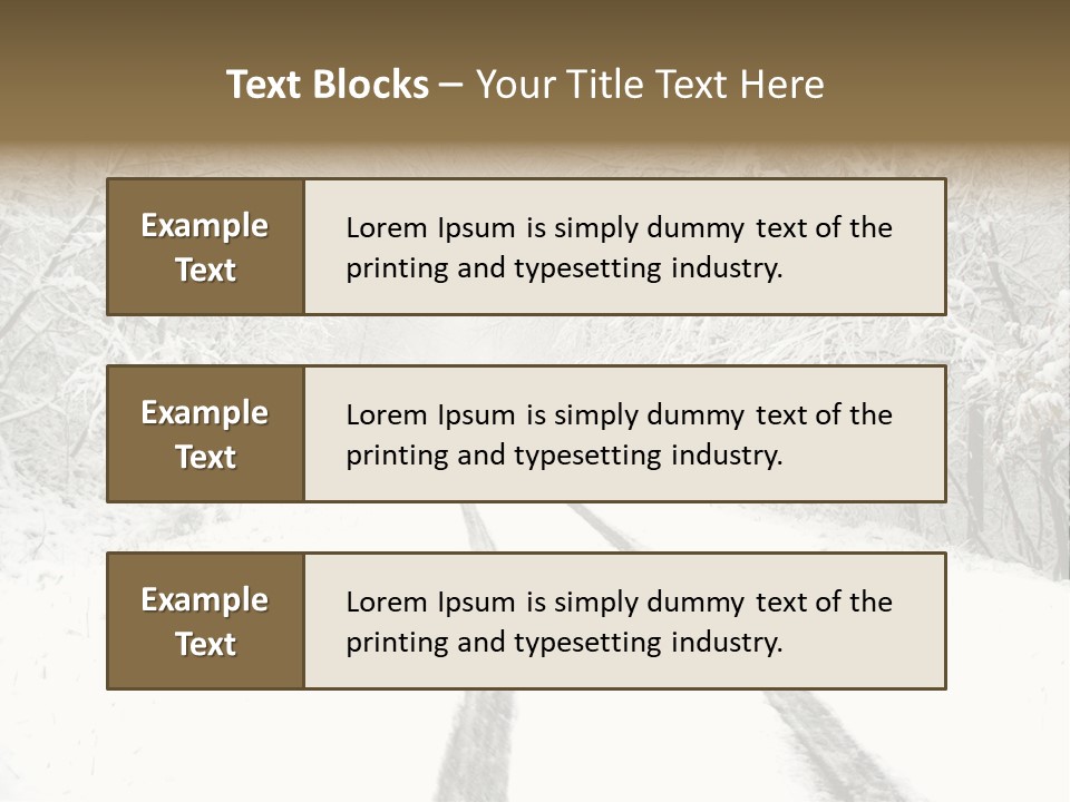 Nature Snowy Track PowerPoint Template