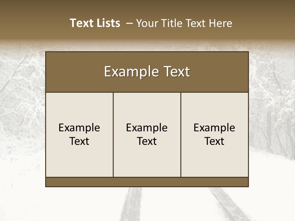 Nature Snowy Track PowerPoint Template
