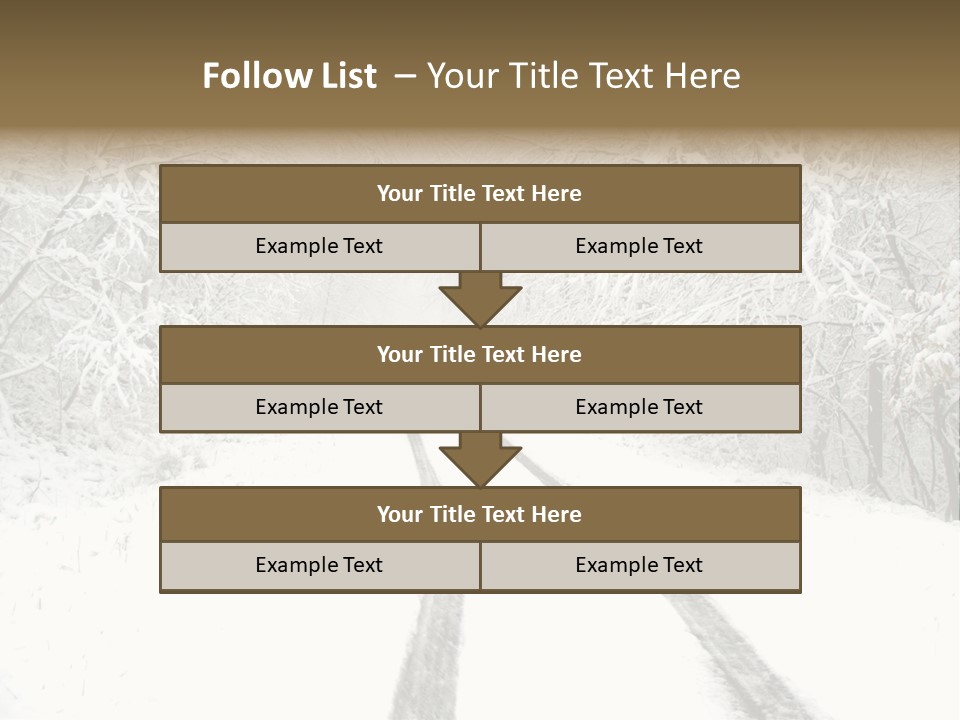 Nature Snowy Track PowerPoint Template