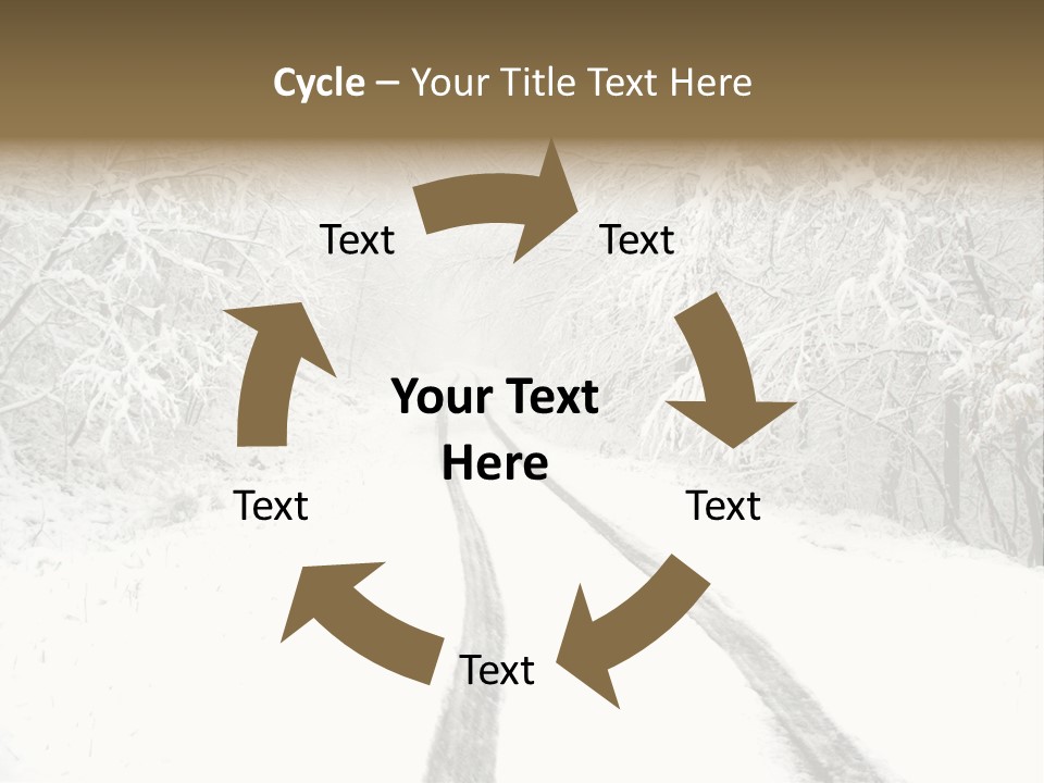 Nature Snowy Track PowerPoint Template