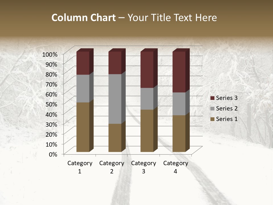 Nature Snowy Track PowerPoint Template