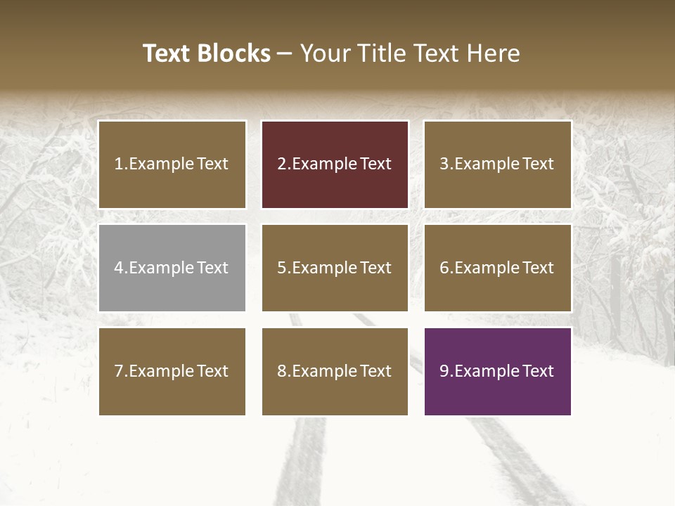 Nature Snowy Track PowerPoint Template