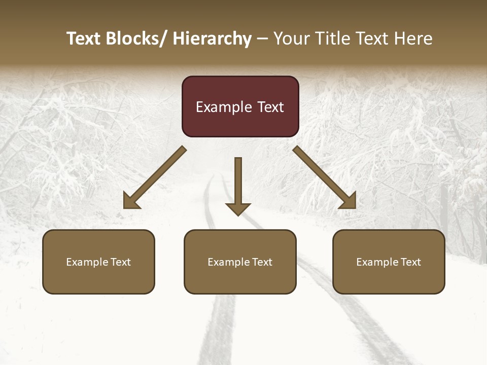 Nature Snowy Track PowerPoint Template
