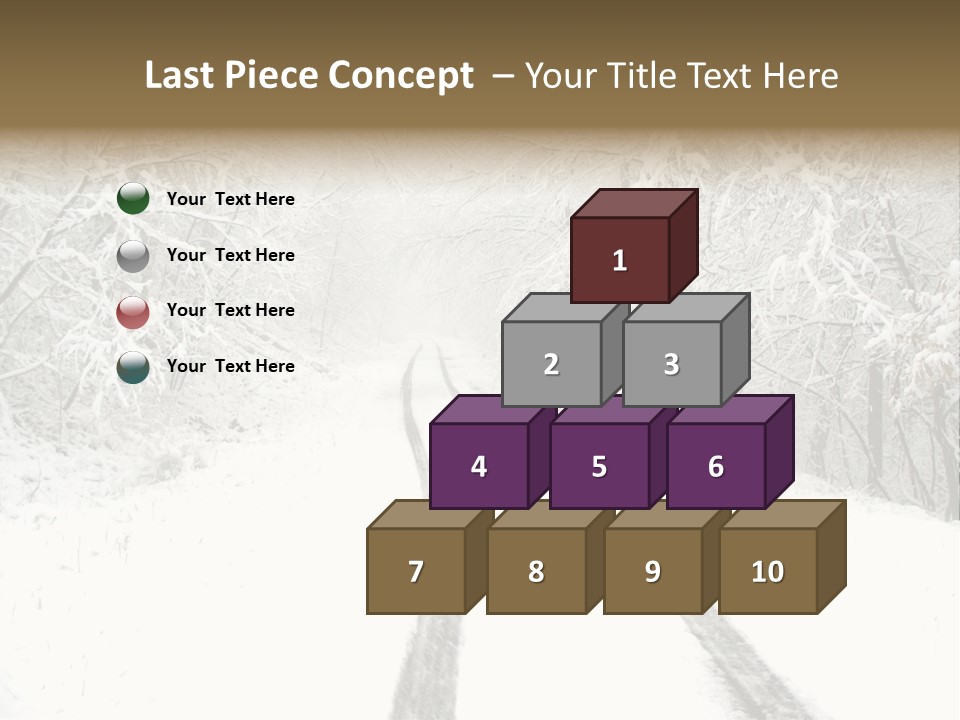 Nature Snowy Track PowerPoint Template