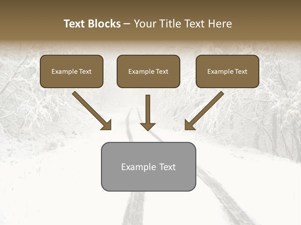 Nature Snowy Track PowerPoint Template