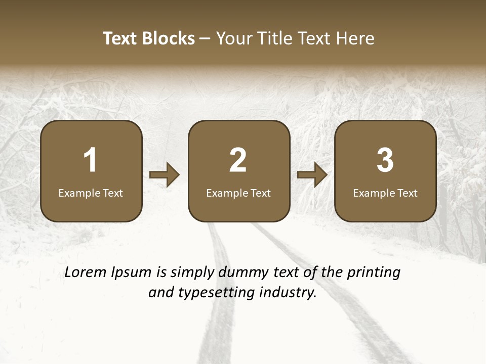 Nature Snowy Track PowerPoint Template