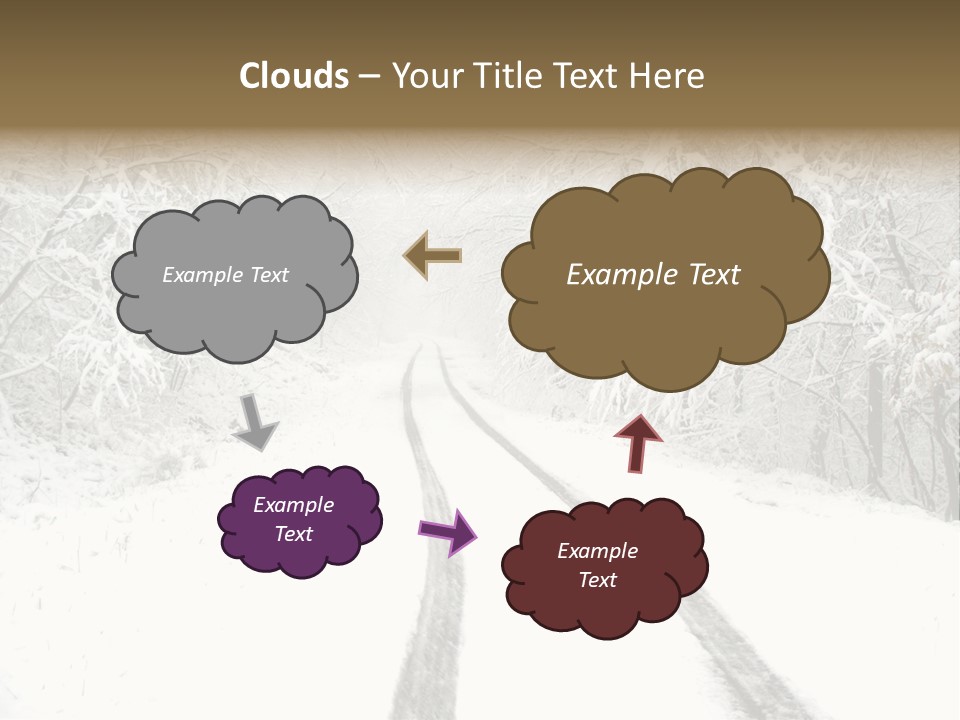 Nature Snowy Track PowerPoint Template