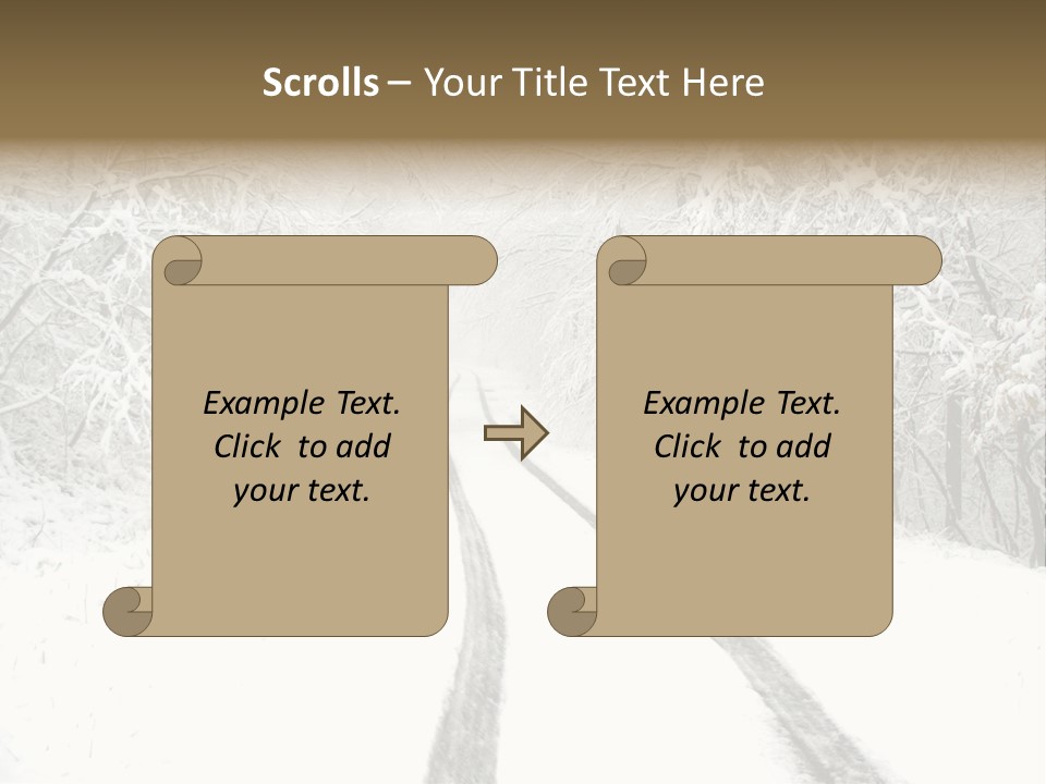 Nature Snowy Track PowerPoint Template