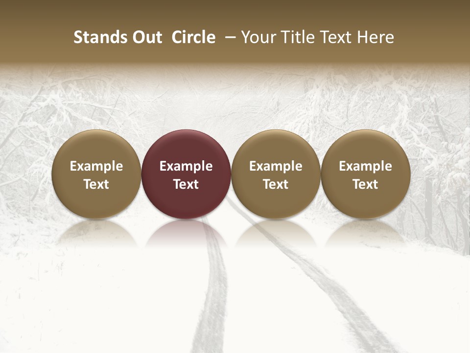 Nature Snowy Track PowerPoint Template