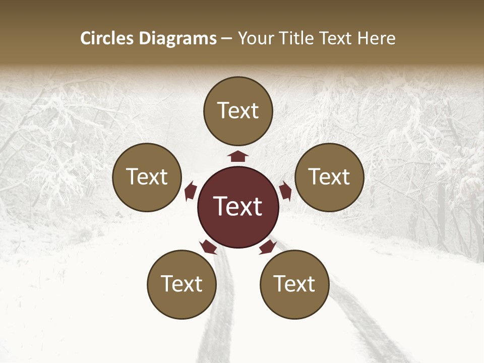 Nature Snowy Track PowerPoint Template