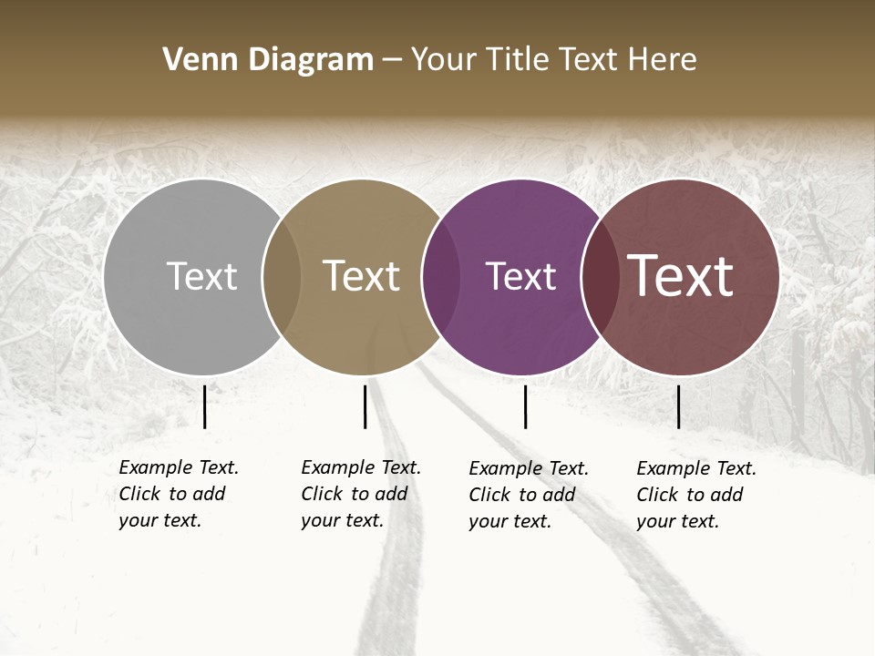 Nature Snowy Track PowerPoint Template