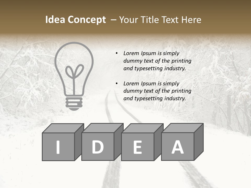 Nature Snowy Track PowerPoint Template