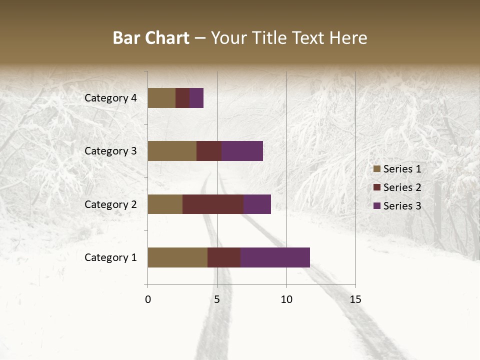 Nature Snowy Track PowerPoint Template