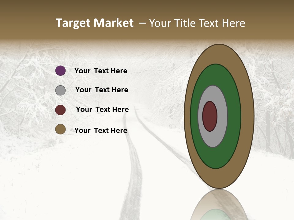 Nature Snowy Track PowerPoint Template